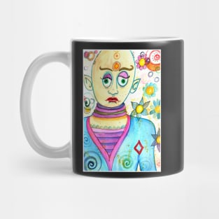 a pointy-eared elf creature. Mug